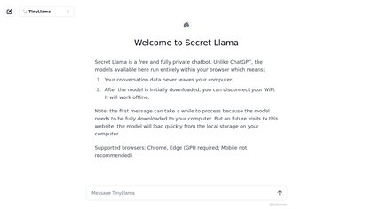 Secret Llama screenshot