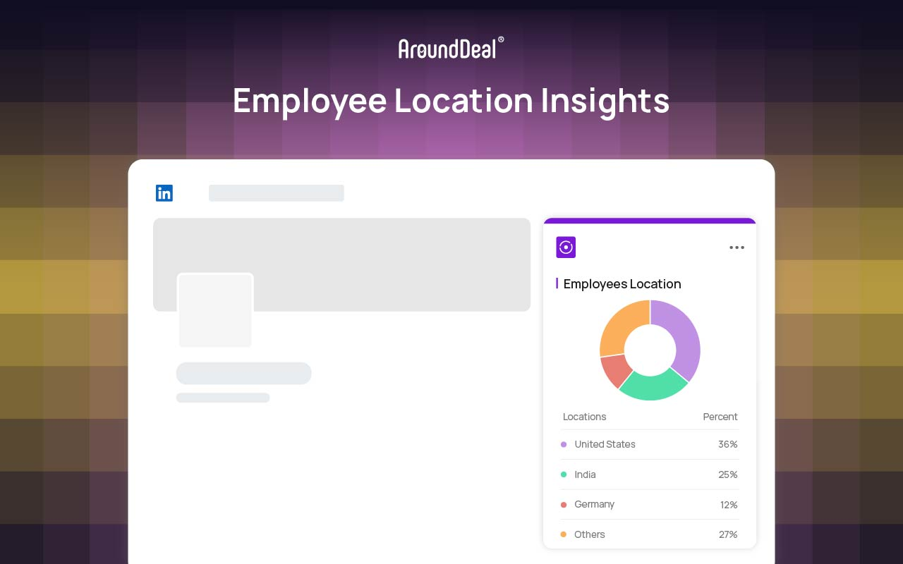 LinkedInCompanyInsights by AroundDeal Employee location insights