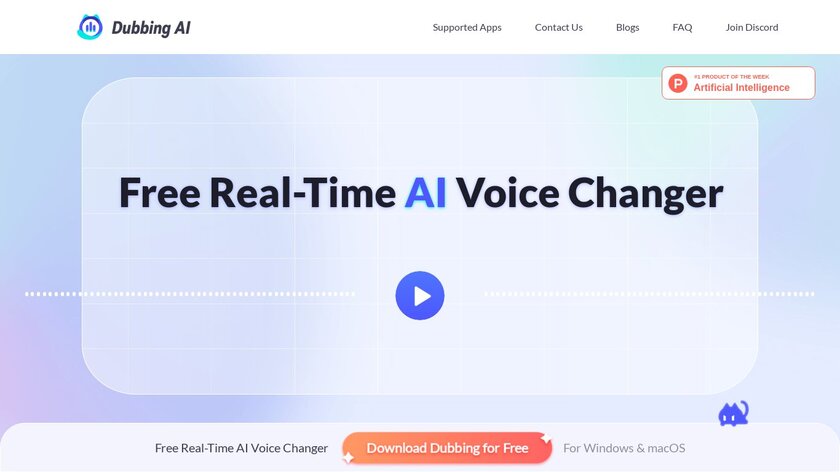 Dubbing AI Landing Page