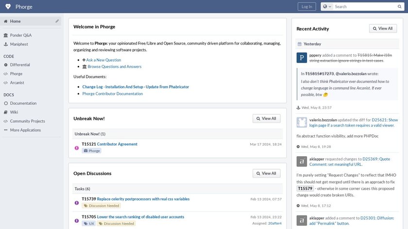 Phorge Landing Page