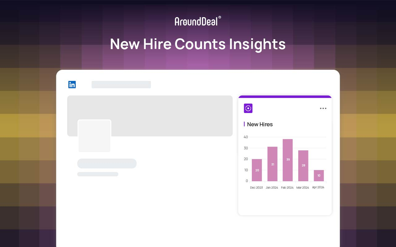 LinkedInCompanyInsights by AroundDeal New hire counts insights