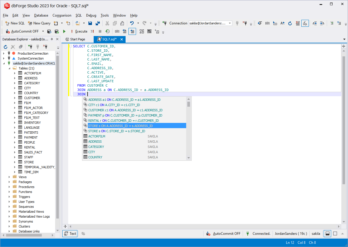 dbForge Studio for Oracle PL/SQL Development