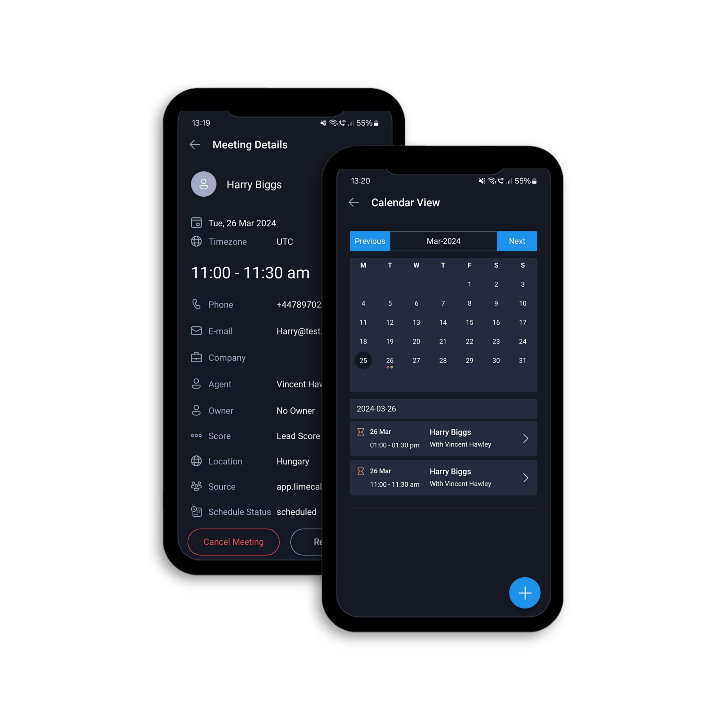 LimePhone.io Call and meeting scheduling