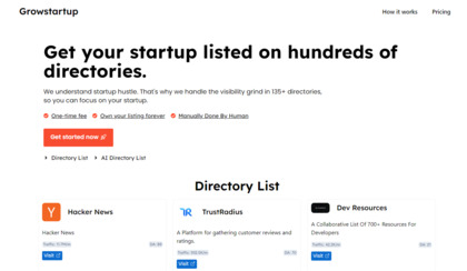 Growstartup.co screenshot