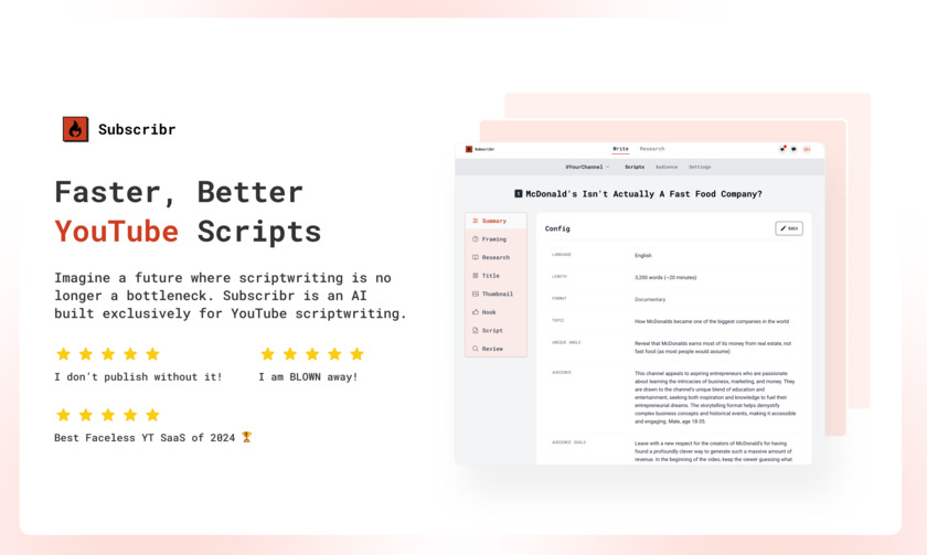 Subscribr AI Landing Page