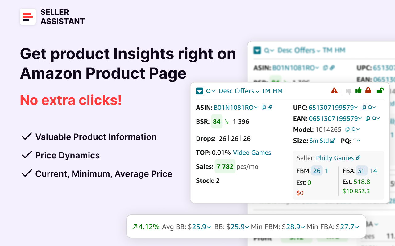 Seller Assistant App Get Product Insights right on Amazon Product Page