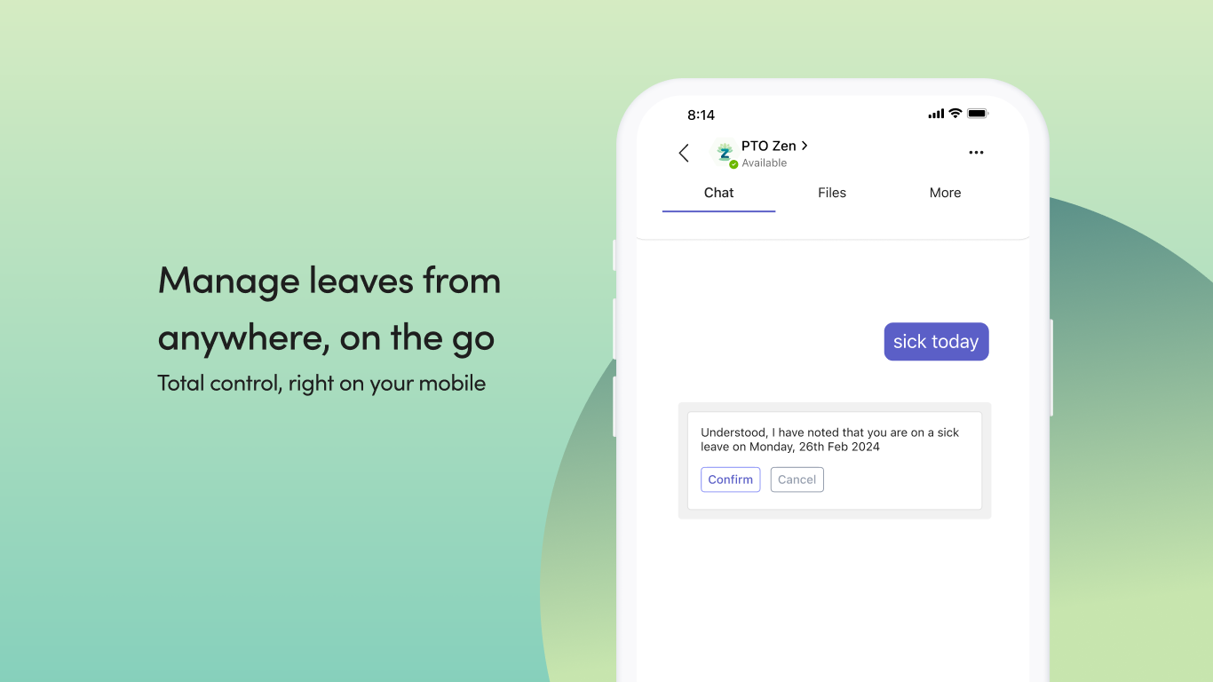 PTOZEN Manage leave from anywhere, on the go