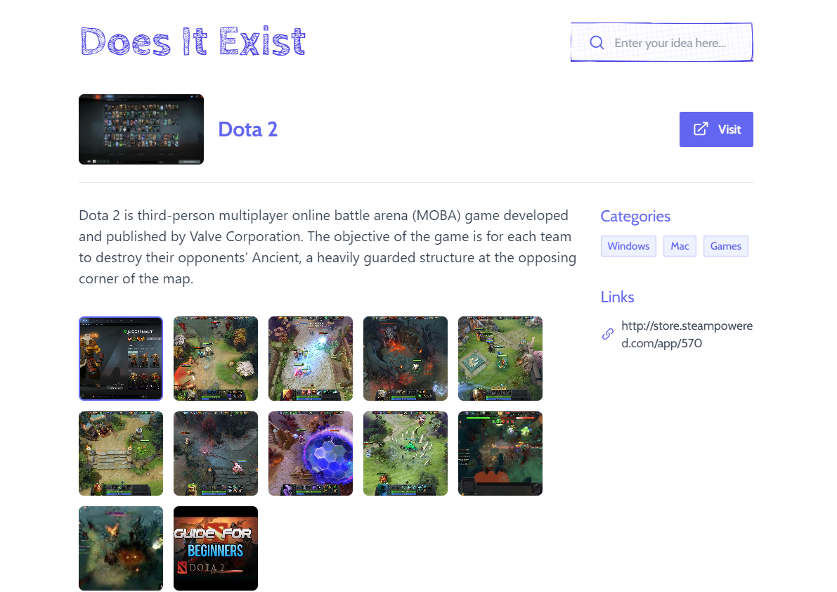 DoesItExist.io Does It Exist Dota 2