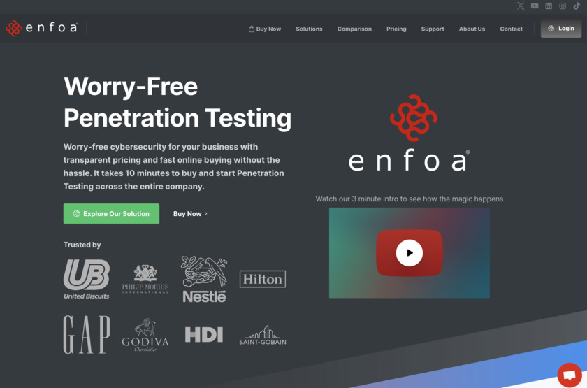 Enfoa Landing Page