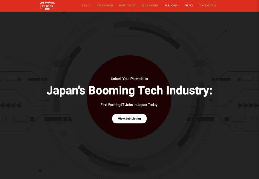 IT-Jobs-Japan.com Landing Page