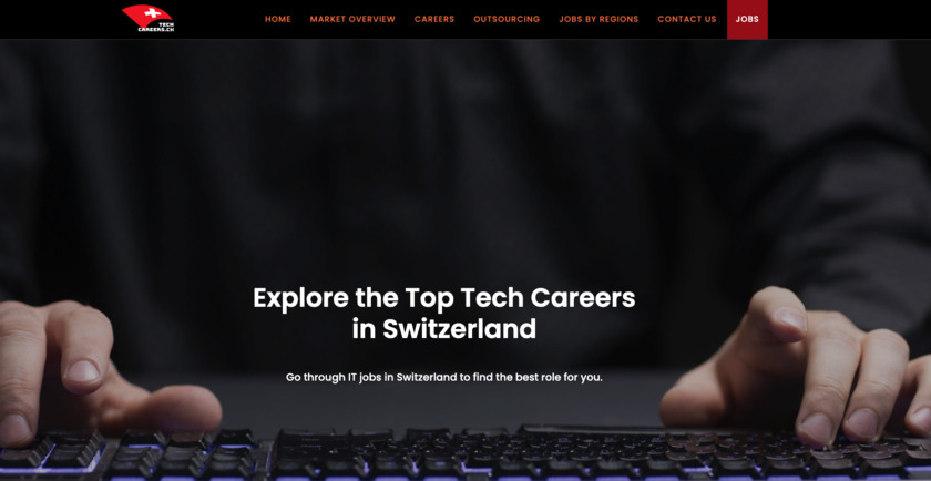 Tech-careers.ch Landing Page