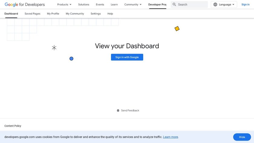 Google.dev Landing Page