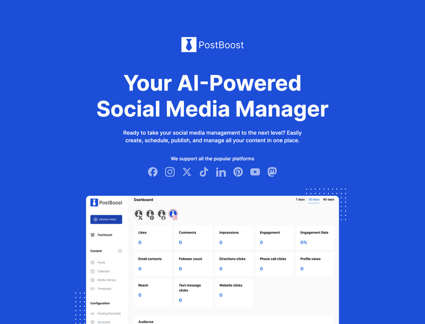 PostBoost.co Landing Page
