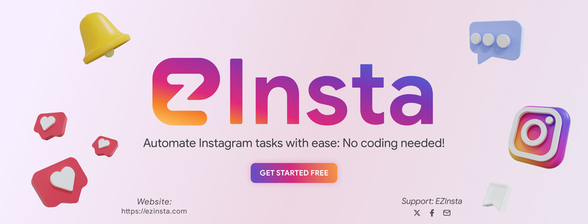 EzInsta Landing Page