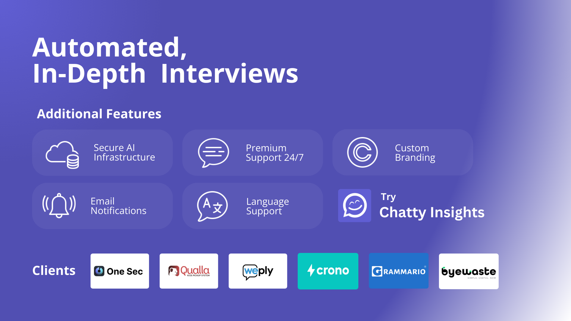 Chatty Insights Additional Features