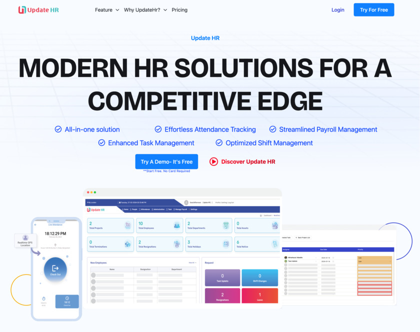 Update HR Landing Page