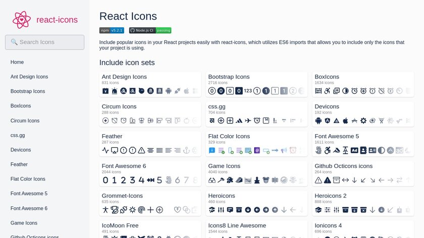 React Icons Landing Page