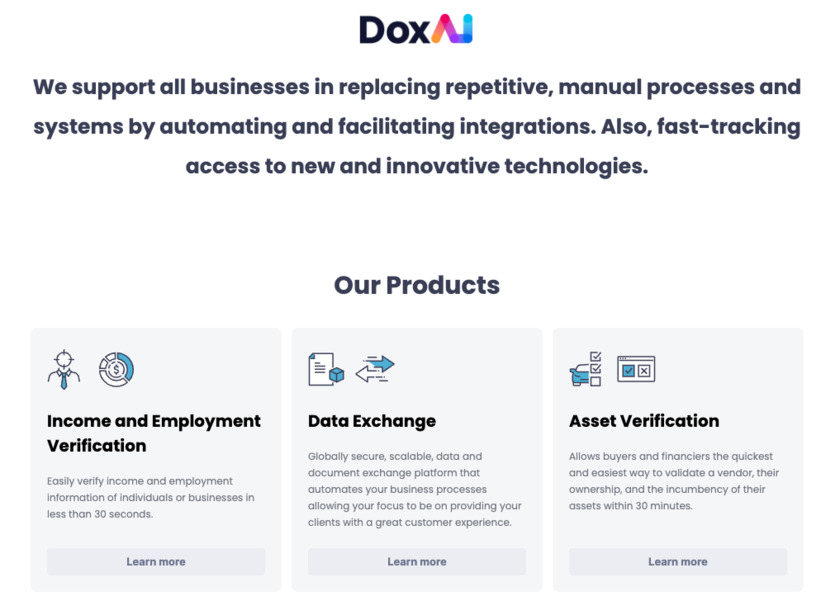 DoxAI Landing Page