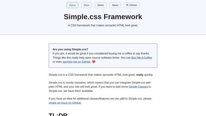 Simple.css Framework screenshot