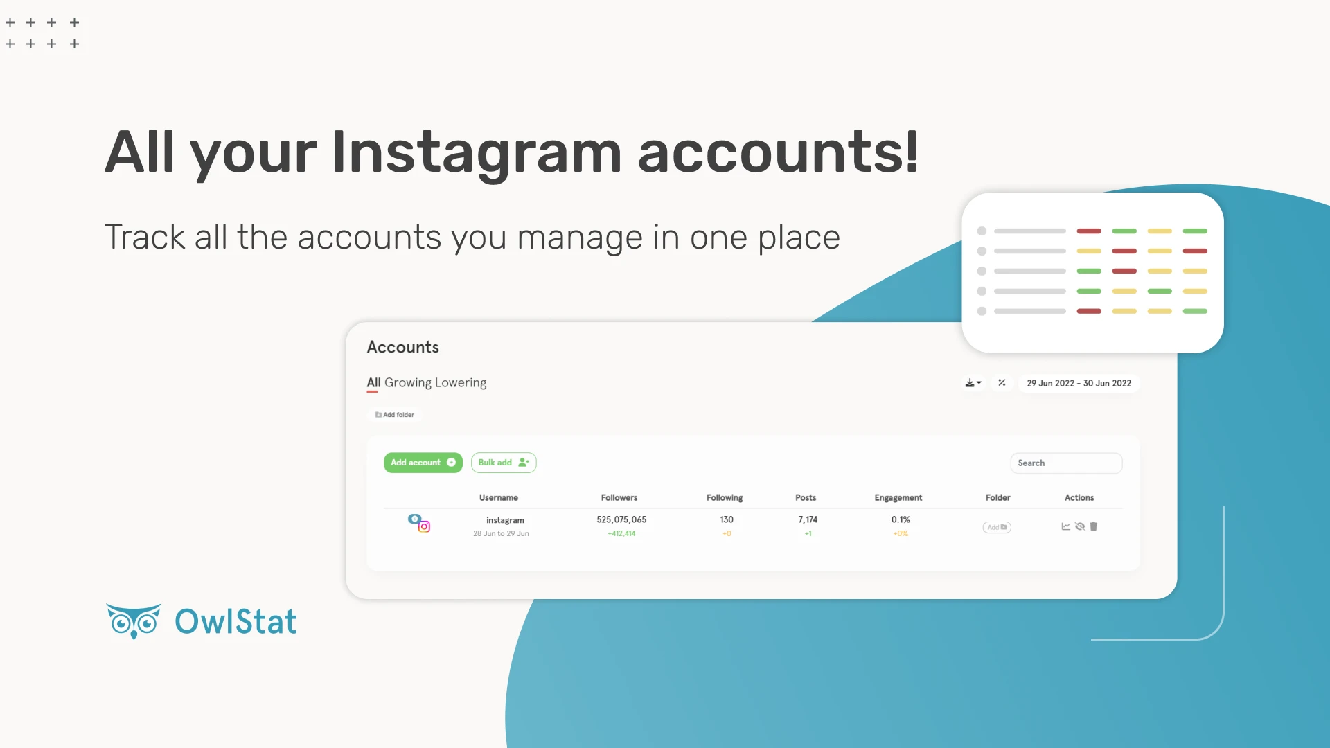OwlStat.io All your accounts in one place