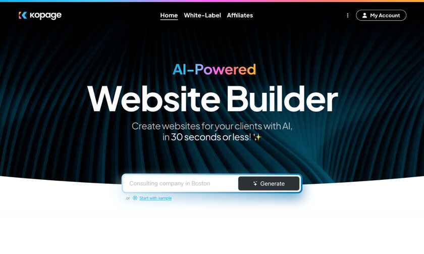 Kopage Landing Page