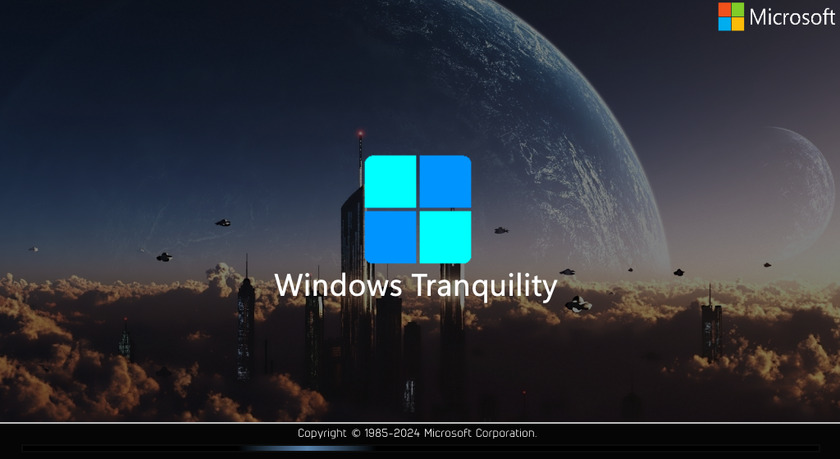 Windows Tranquility Landing Page