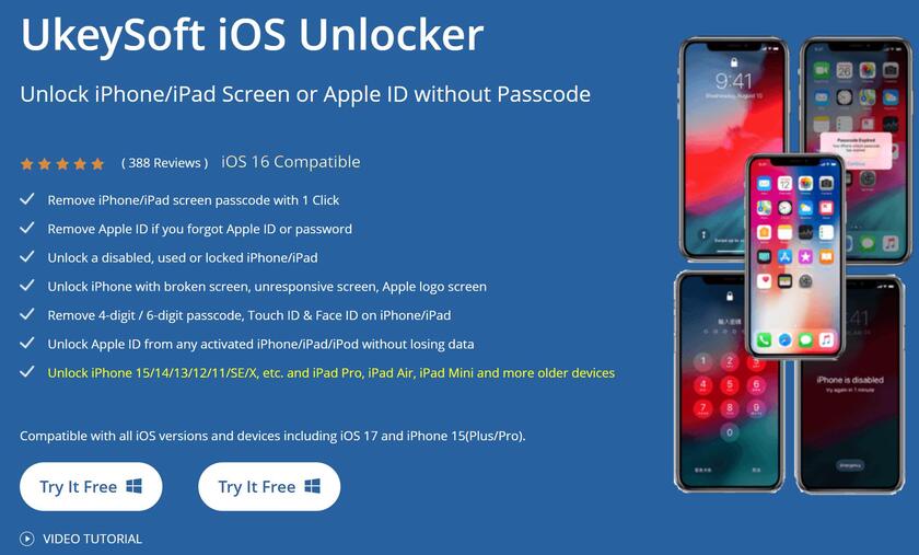 UkeySoft Unlocker Landing Page