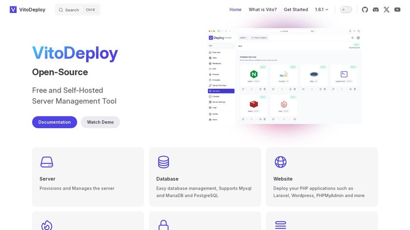 VitoDeploy Landing Page
