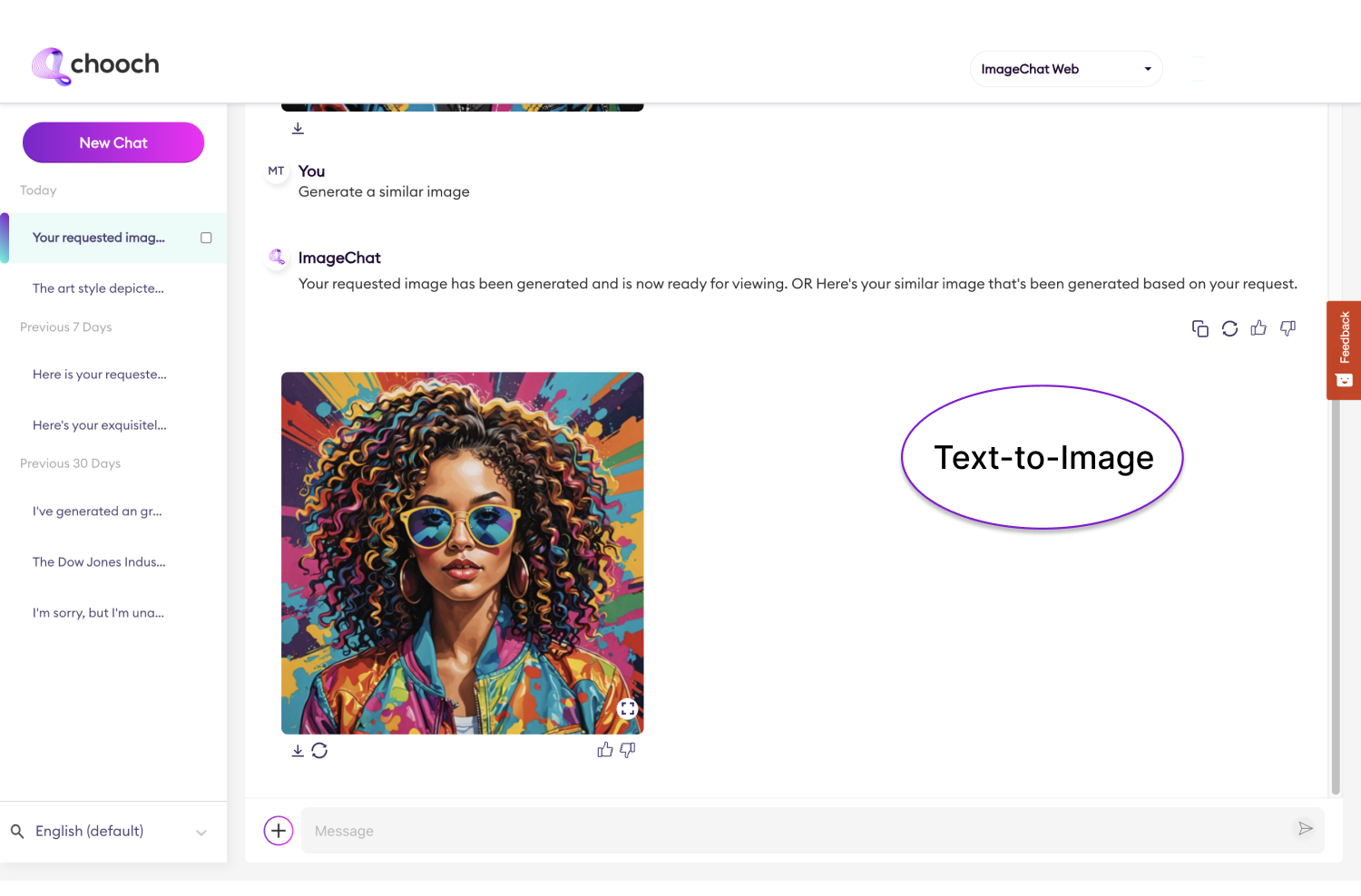 Chooch ImageChat Text-to-Image