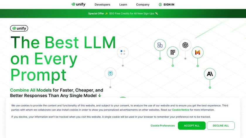 Unify.ai Landing Page