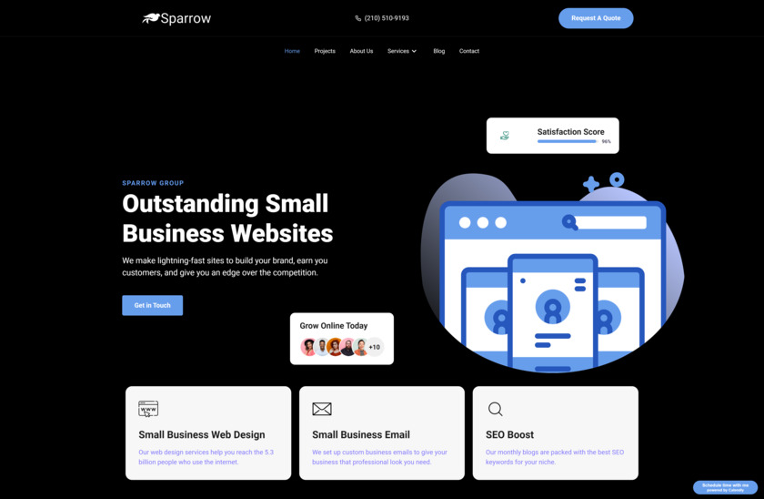 Sparrow Group Landing Page