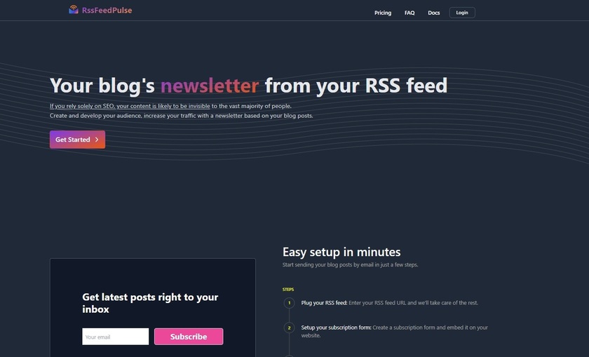 RssFeedPulse Home page
