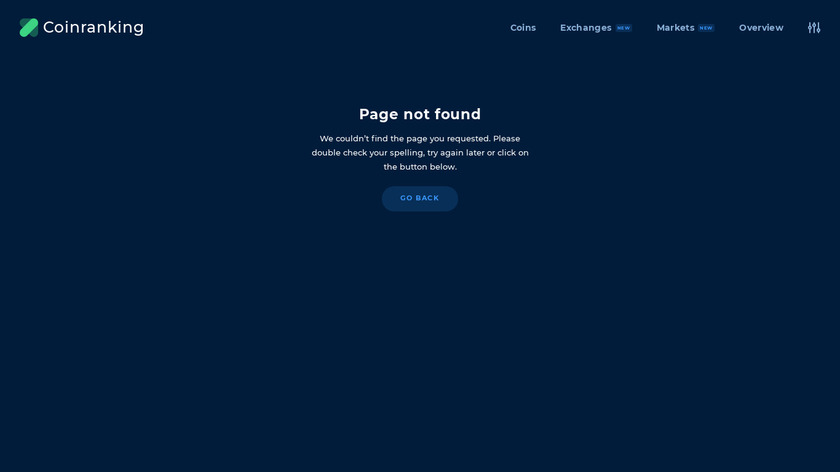 Coinranking Exchange Landing Page