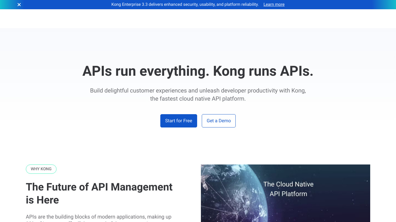 Mashape API Platform Landing page