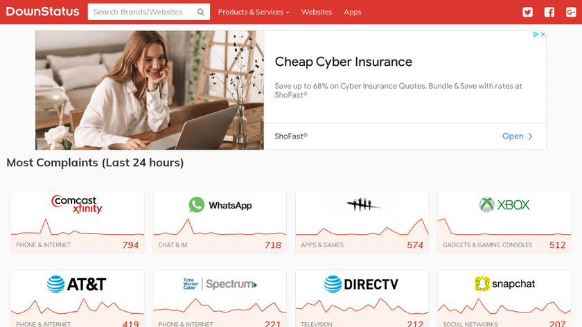 DownStatus Landing Page