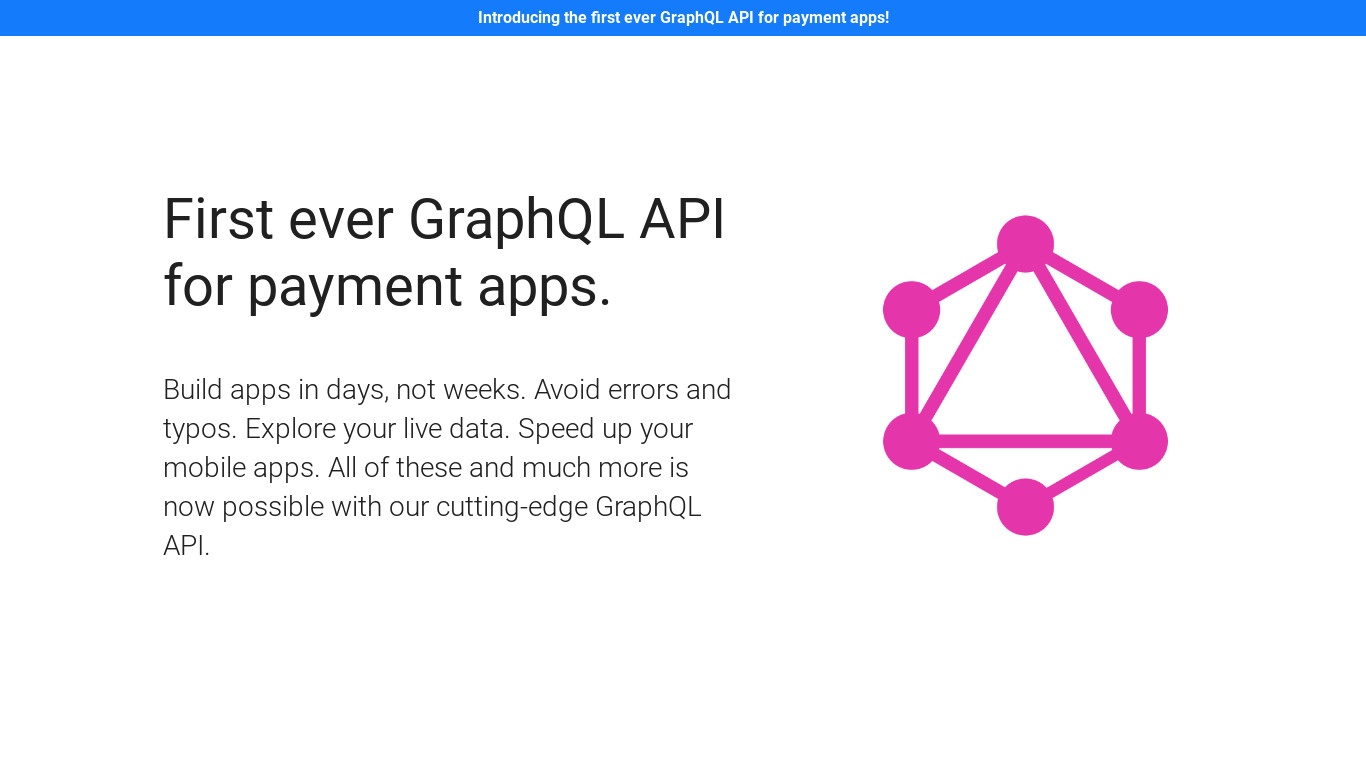 Payment.Ninja GraphQL API Landing page