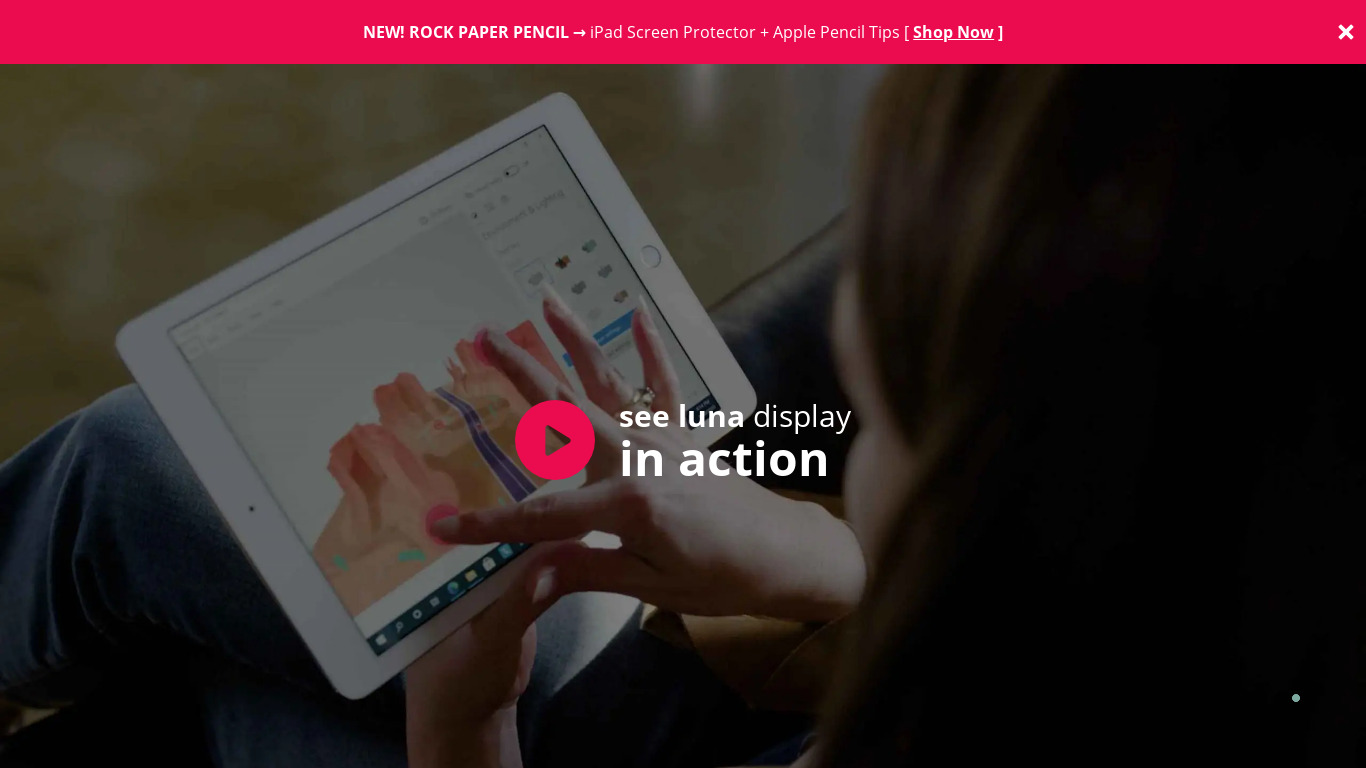 Luna Display Landing page