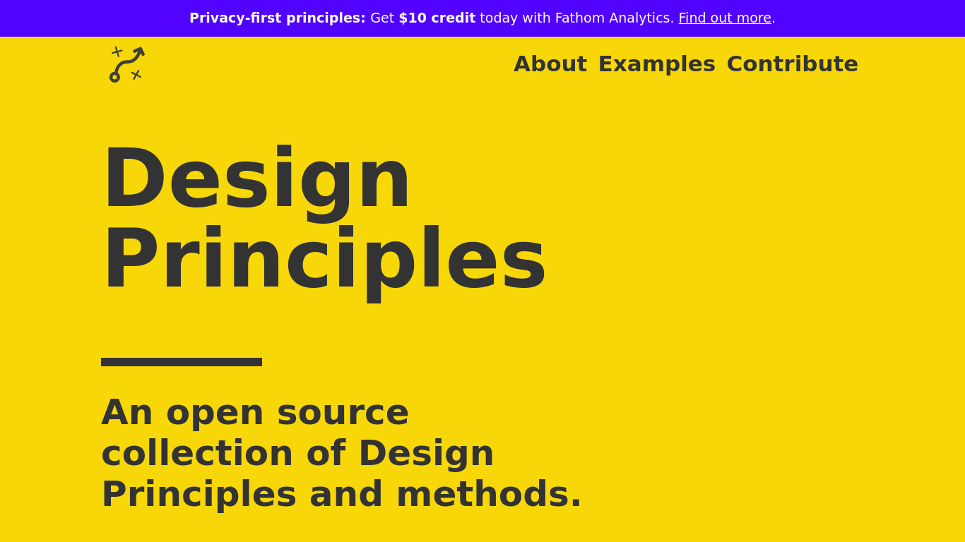 Design Principles Landing page