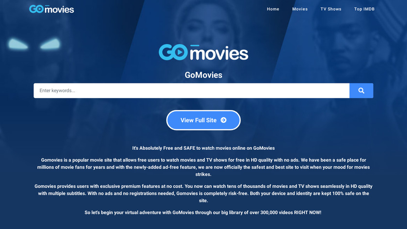 GoMovies Landing Page