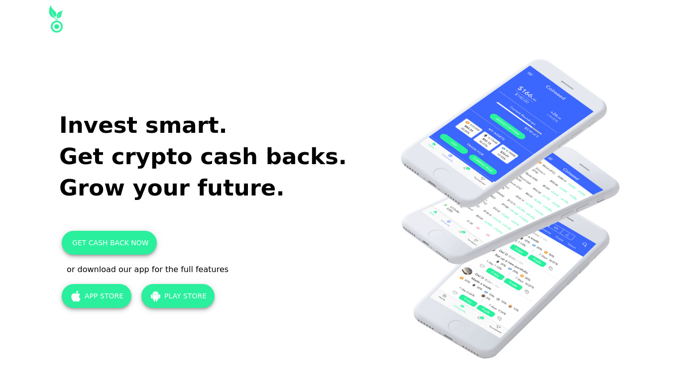 Coinseed Landing page