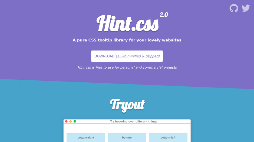 Hint.css Landing Page