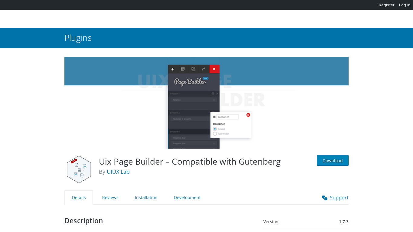 Uix Page Builder Landing page