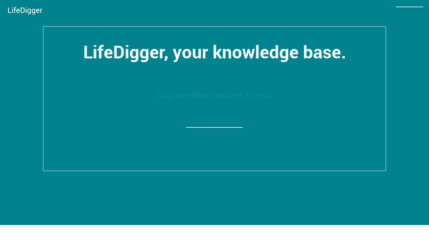 LifeDigger Landing Page