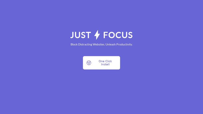 Just Focus Landing Page