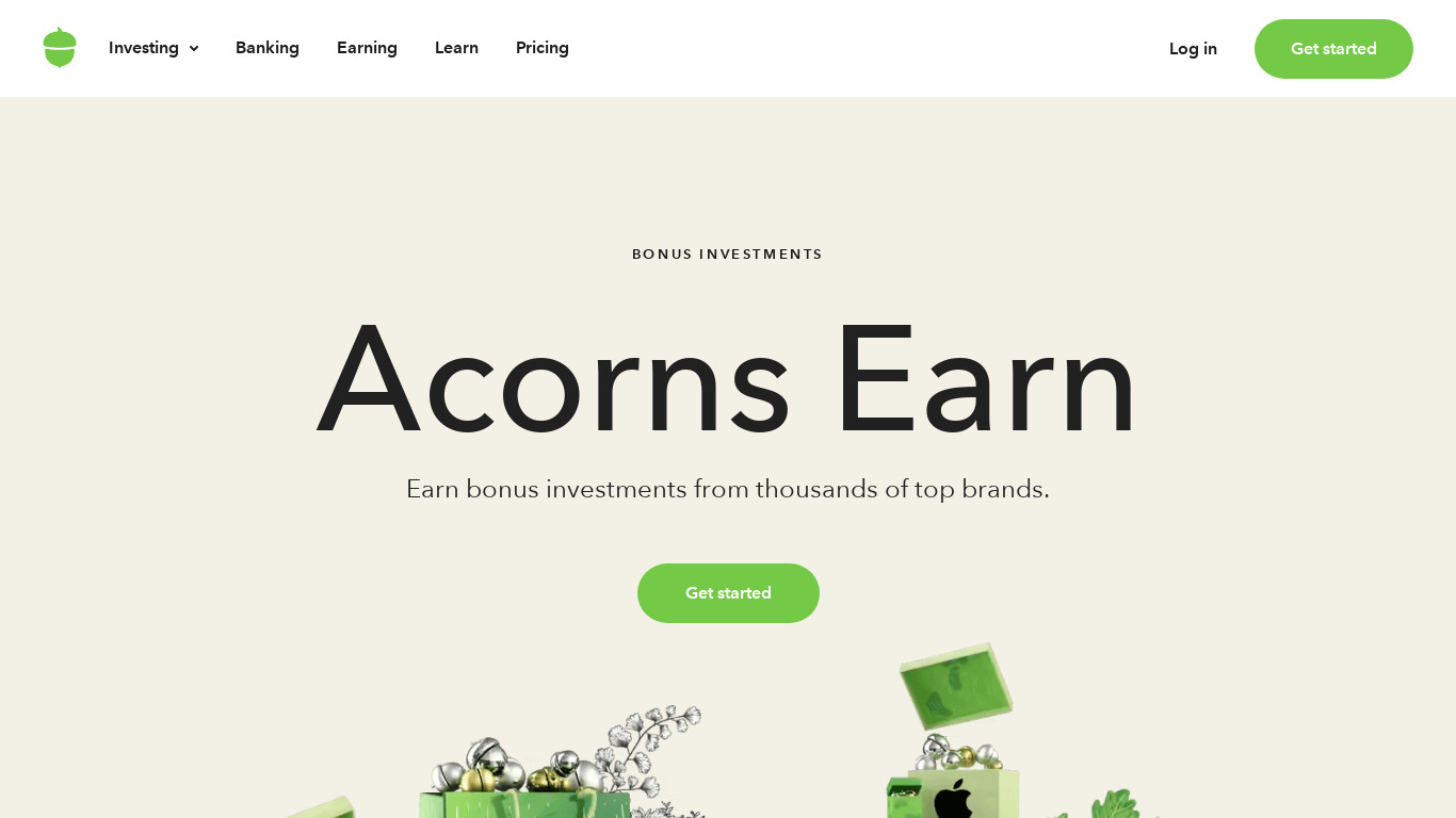 Found Money™ by Acorns Landing page