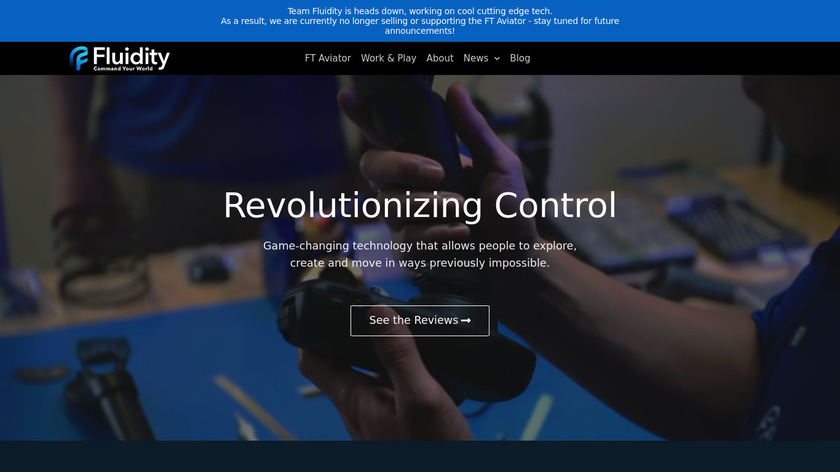 FT Aviator Drone Controller Landing Page