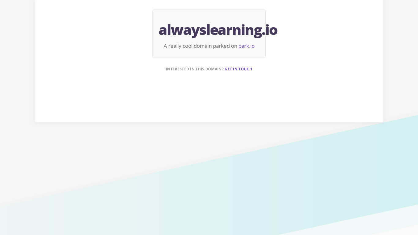 Always Learning Landing page
