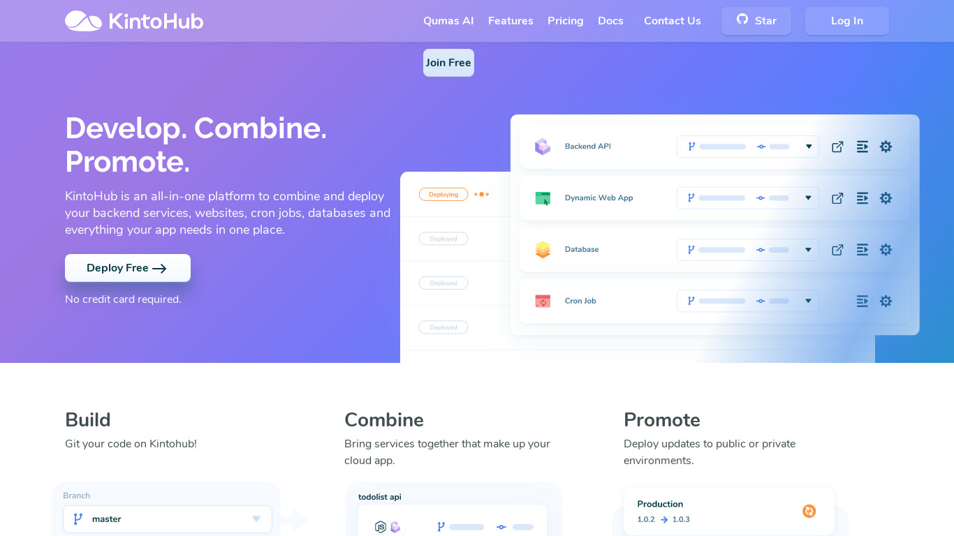 KintoHub Landing page