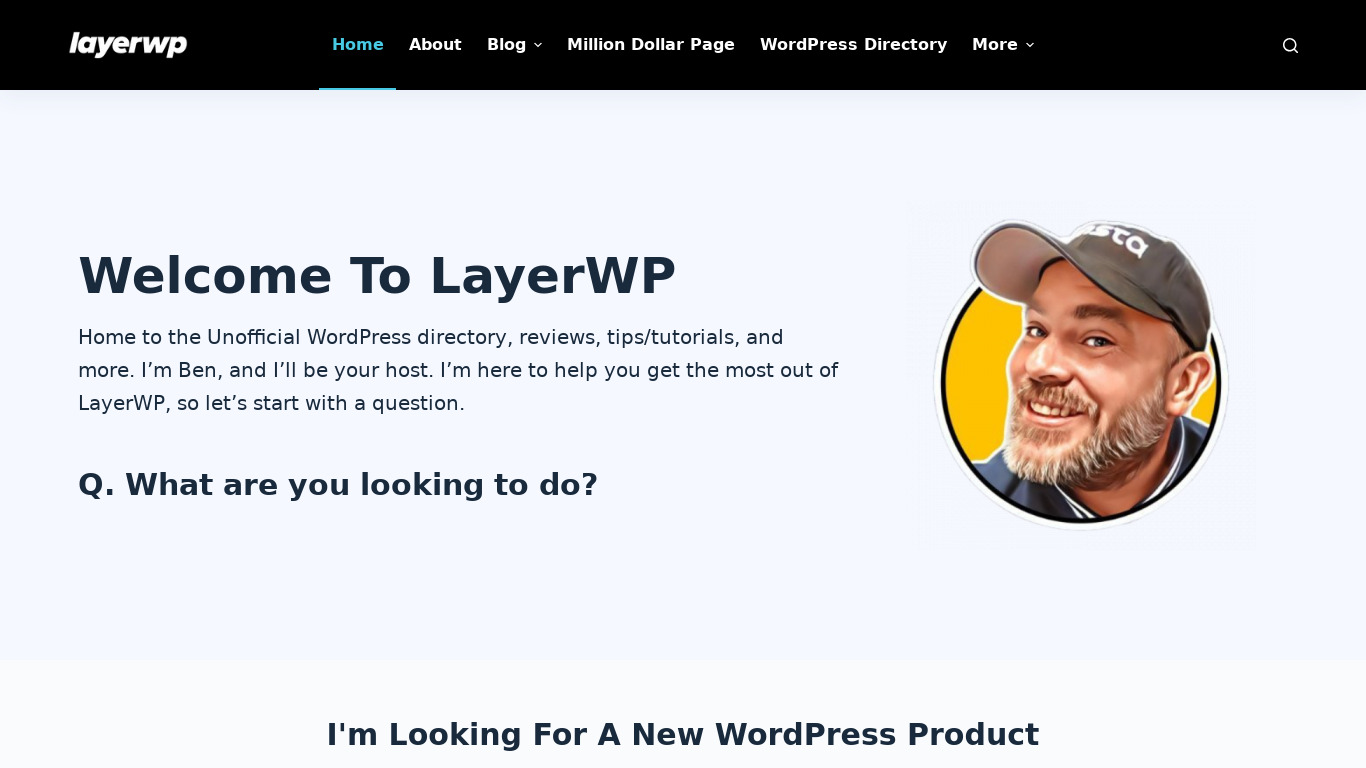 LyrWP Landing page