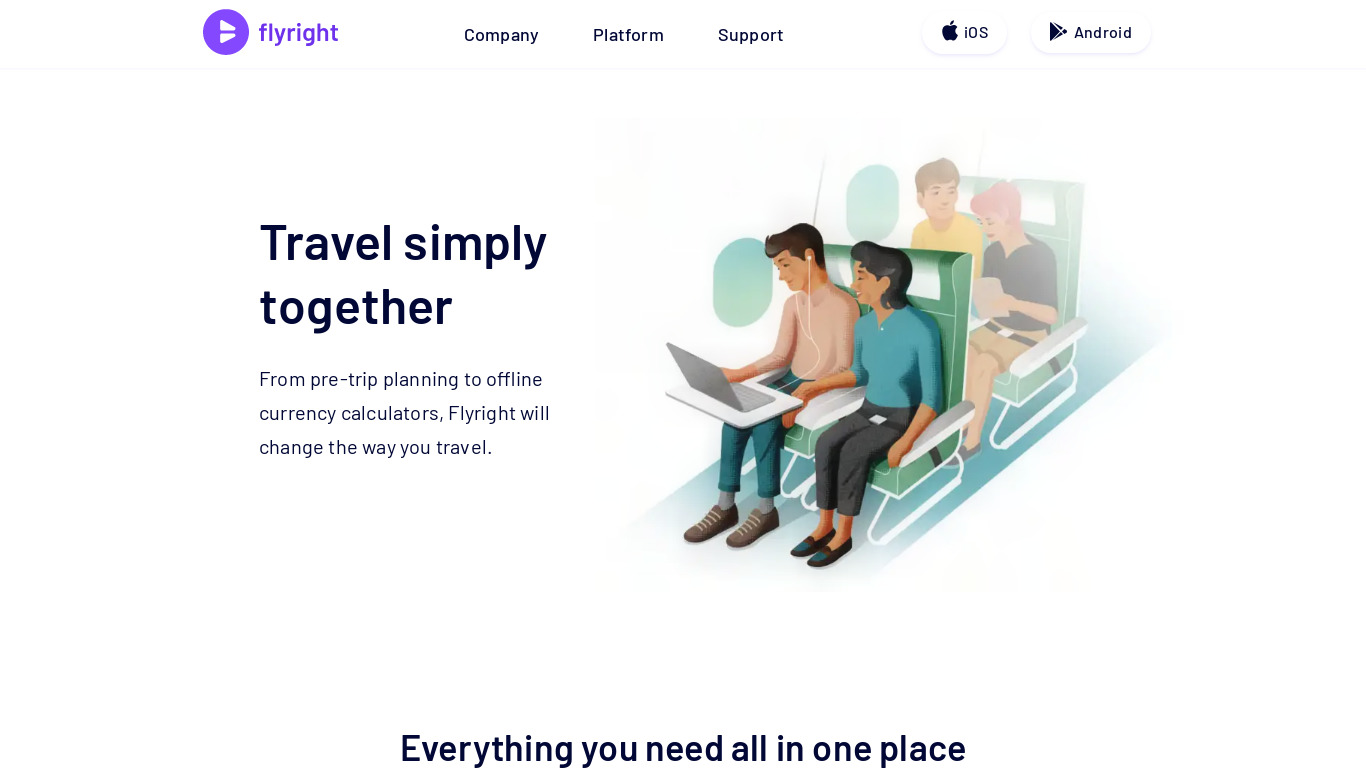 Flyright Landing page